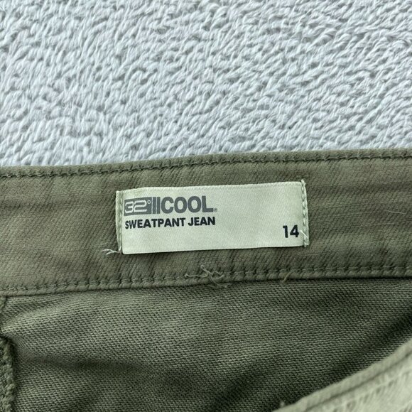 32 Degrees Cool Womens Olive Sweatpant Jeans Size 14 Slim Fit Stretch NWT 1170 - Picture 4 of 11